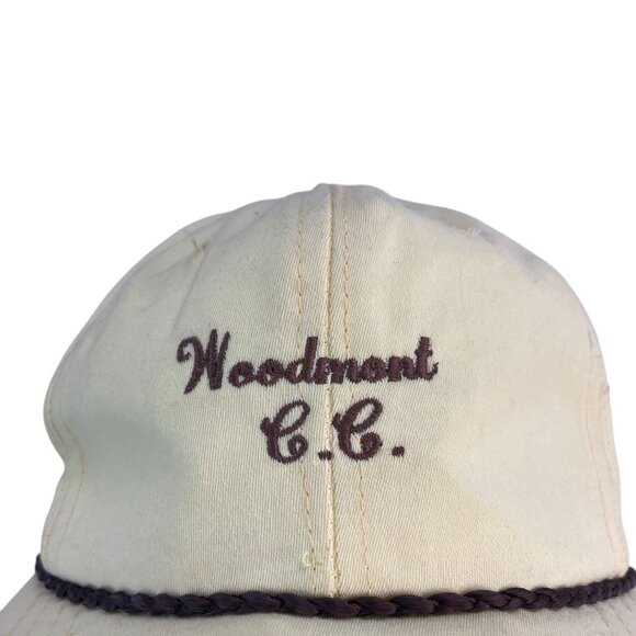 Derby Vintage Woodmont Country Club Yellow Baseball Cap With Braided Rope - Adj - Picture 6 of 11